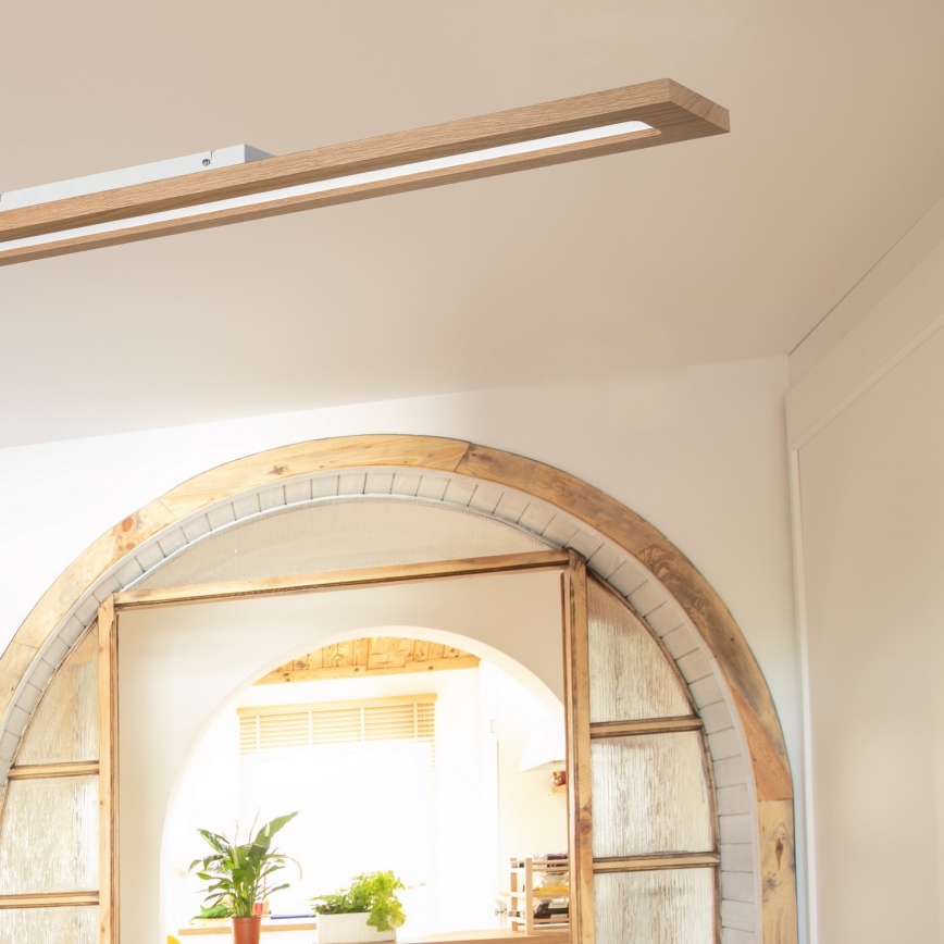 Brilagi - LED RGBW Ściemnialny panel WOODY FRAME LED/34W/230V 11,5x123 cm 2700-6500K dąb + zdalne sterowanie