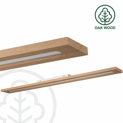 Brilagi - LED RGBW Ściemnialny panel WOODY FRAME LED/34W/230V 11,5x123 cm 2700-6500K dąb + zdalne sterowanie