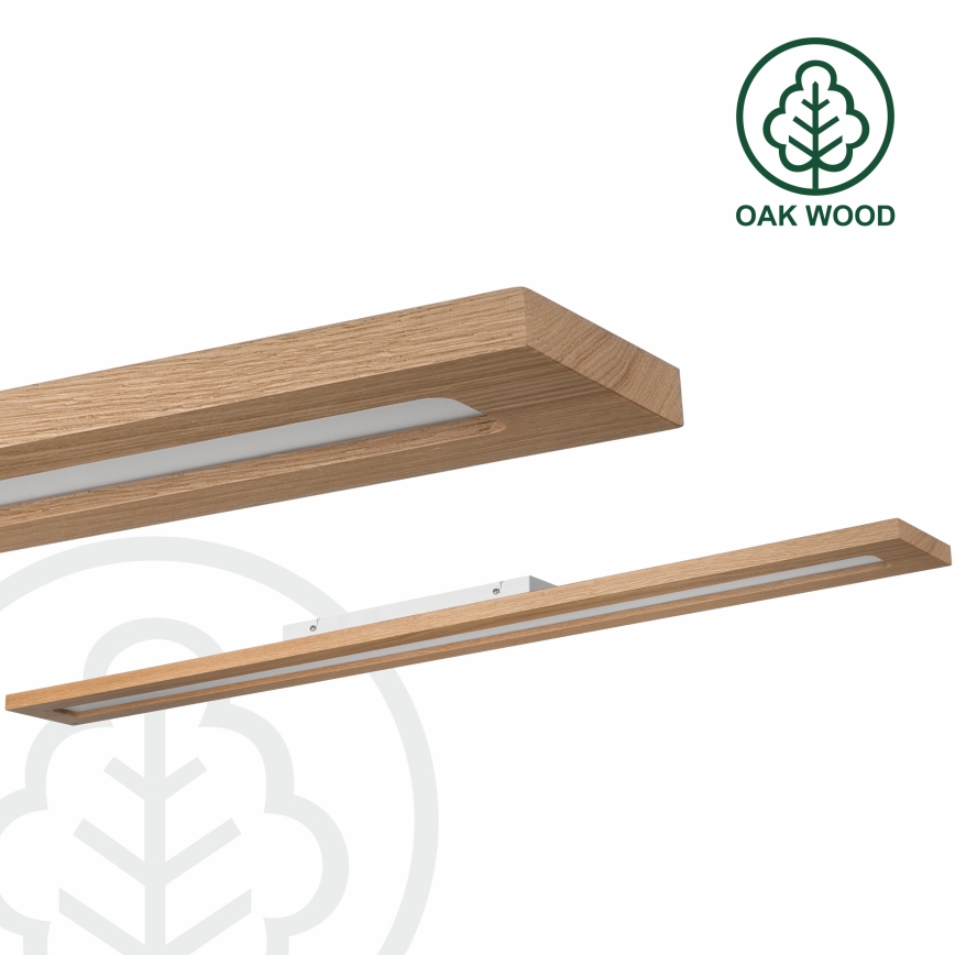 Brilagi - LED RGBW Ściemnialny panel WOODY FRAME LED/34W/230V 11,5x123 cm 2700-6500K dąb + zdalne sterowanie