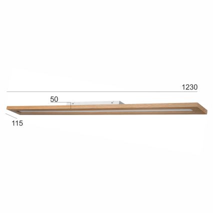 Brilagi - LED RGBW Ściemnialny panel WOODY FRAME LED/34W/230V 11,5x123 cm 2700-6500K dąb + zdalne sterowanie