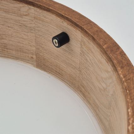 Brilagi - LED RGBW ściemnialna lampa sufitowa CARVALHO 1xE27/15W/230V 2700-6500K Wi-Fi dąb śr. 27,5 cm