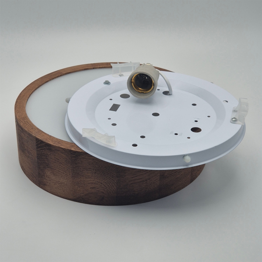 Brilagi - LED RGBW ściemnialna lampa sufitowa CARVALHO 1xE27/15W/230V 2700-6500K Wi-Fi dąb śr. 27,5 cm