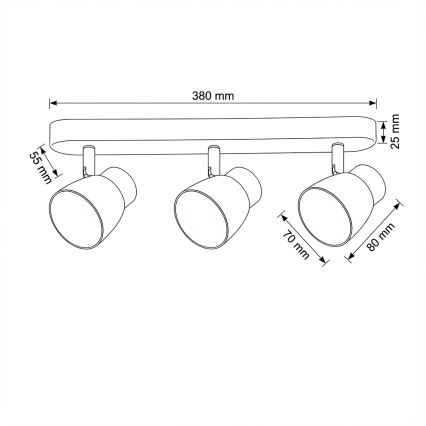 Brilagi - LED RGBW ściemnialny spot sufitowy NUGGET 3xGU10/4,8W/230V czarny/złoty