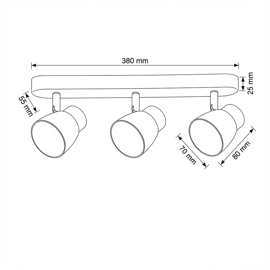Brilagi - LED RGBW ściemnialny spot sufitowy NUGGET 3xGU10/4,8W/230V czarny/złoty