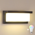 Brilagi - LED RGBW ściemnialny zewnętrzny kinkiet BRICKY 1xE27/9W/230V 2700-6500K antracyt IP54