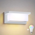Brilagi - LED RGBW ściemnialny zewnętrzny kinkiet BRICKY 1xE27/9W/230V 2700-6500K IP54 biały