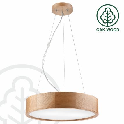 Brilagi - LED RGBW ściemnialny żyrandol na lince CARVALHO 2xE27/9W/230V 2700-6500K Wi-Fi dąb śr. 37 cm