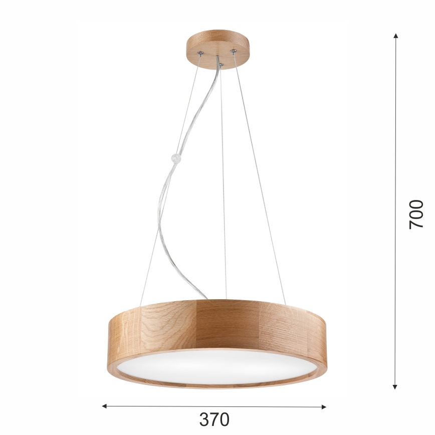 Brilagi - LED RGBW ściemnialny żyrandol na lince CARVALHO 2xE27/9W/230V 2700-6500K Wi-Fi dąb śr. 37 cm