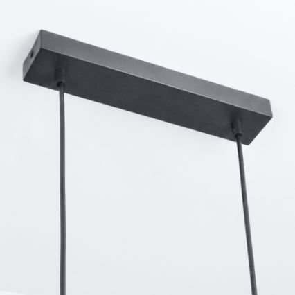 Brilagi - Lampa wisząca LED RGBW ściemnialna na lince SELE 6xGU10/6,5W/230V 2700-6500K czarny/dekor dębu + pilot zdalnego sterowania