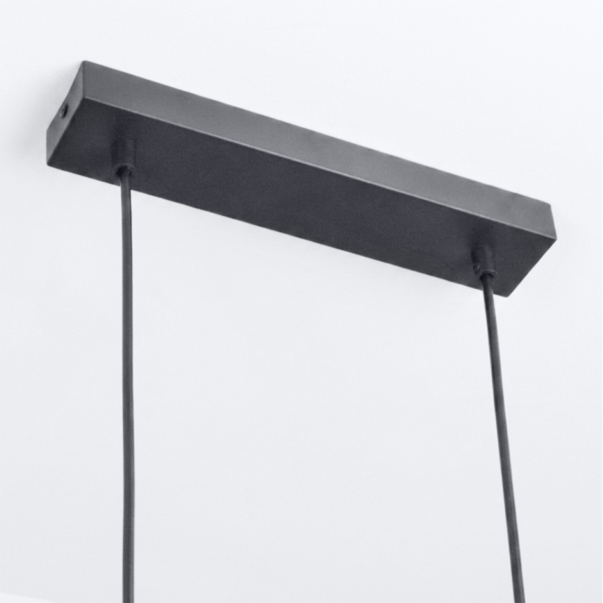 Brilagi - Lampa wisząca LED RGBW ściemnialna na lince SELE 6xGU10/6,5W/230V 2700-6500K czarny/dekor dębu + pilot zdalnego sterowania