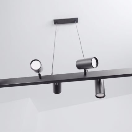 Brilagi - LED RGBW ściemnialna lampa wisząca na lince SELE 6xGU10/6,5W/230V 2700-6500K czarna + pilot zdalnego sterowania