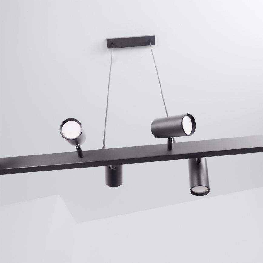 Brilagi - LED RGBW ściemnialna lampa wisząca na lince SELE 6xGU10/6,5W/230V 2700-6500K czarna + pilot zdalnego sterowania
