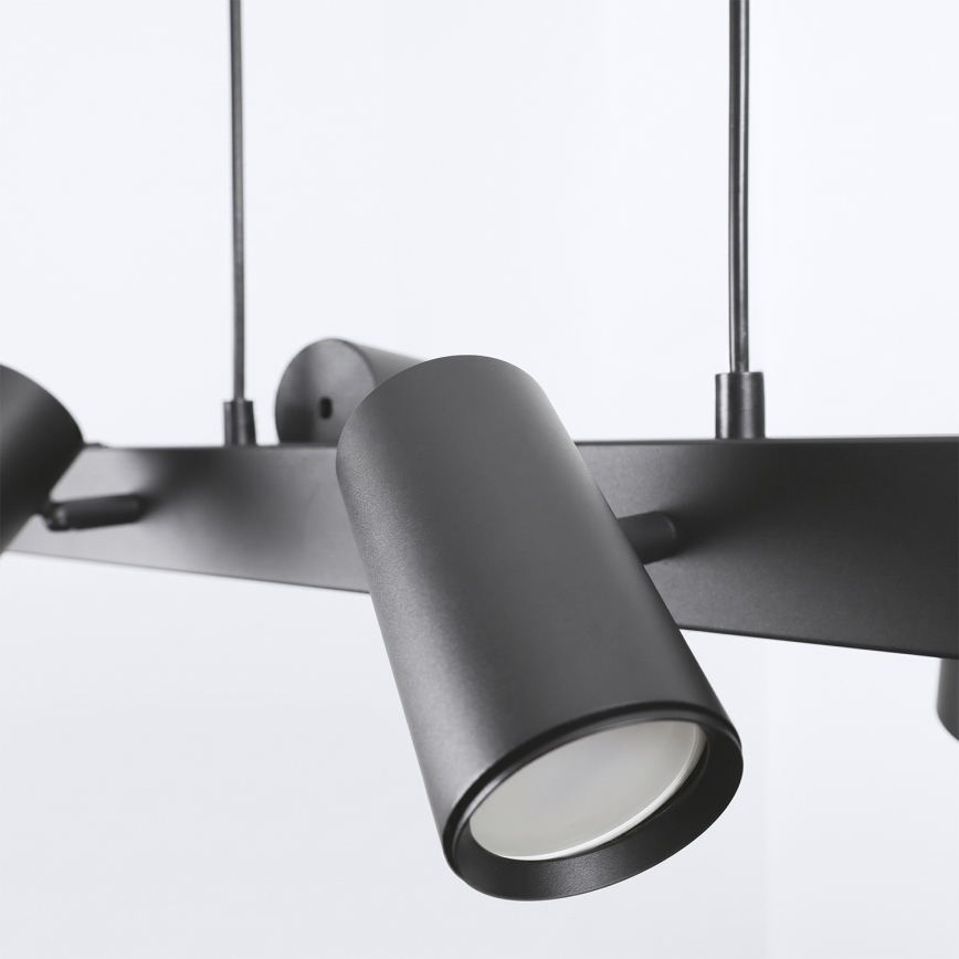 Brilagi - LED RGBW ściemnialna lampa wisząca na lince SELE 6xGU10/6,5W/230V 2700-6500K czarna + pilot zdalnego sterowania