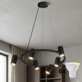 Brilagi - LED RGBW ściemnialny żyrandol na linkach SELE 6xGU10/6,5W/230V 2700-6500K czarny + pilot zdalnego sterowania