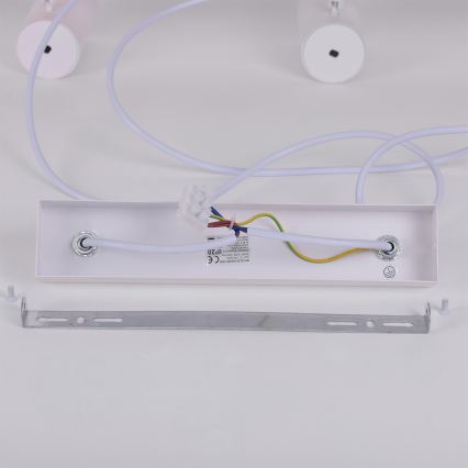 Brilagi - LED RGBW ściemnialny żyrandol wiszący na lince SELE 6xGU10/6,5W/230V 2700-6500K biały/dekor dębowy + pilot zdalnego sterowania