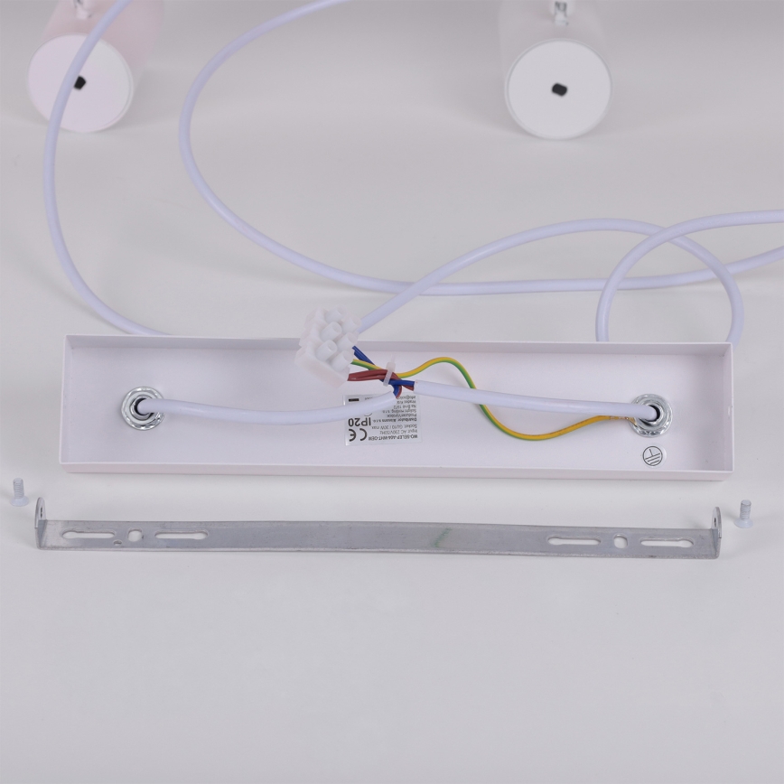 Brilagi - LED RGBW ściemnialny żyrandol wiszący na lince SELE 6xGU10/6,5W/230V 2700-6500K biały/dekor dębowy + pilot zdalnego sterowania