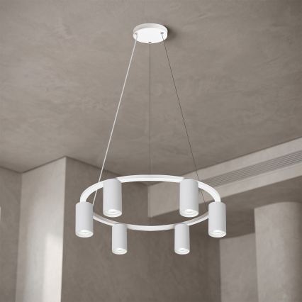 Brilagi - LED RGBW ściemnialny żyrandol na lince SELE 6xGU10/6,5W/230V 2700-6500K biały + pilot zdalnego sterowania