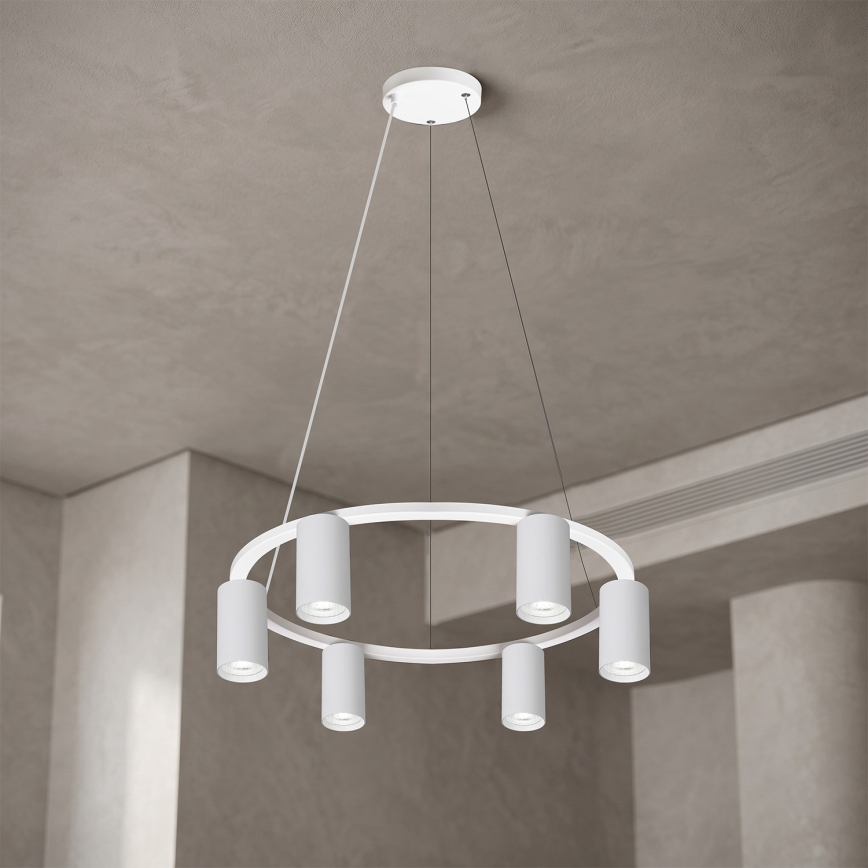 Brilagi - LED RGBW ściemnialny żyrandol na lince SELE 6xGU10/6,5W/230V 2700-6500K biały + pilot zdalnego sterowania