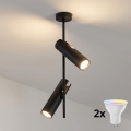 Brilagi - LED RGBW ściemnialny żyrandol na pręcie BRANCH 2xGU10/6,5W/230V 2700-6500K czarny