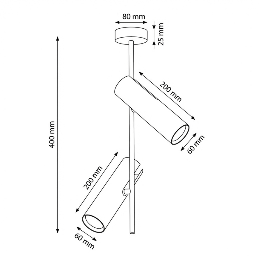 Brilagi - Ściemnialny żyrandol LED RGBW na pręcie BRANCH 2xGU10/6,5W/230V 2700-6500K beżowy
