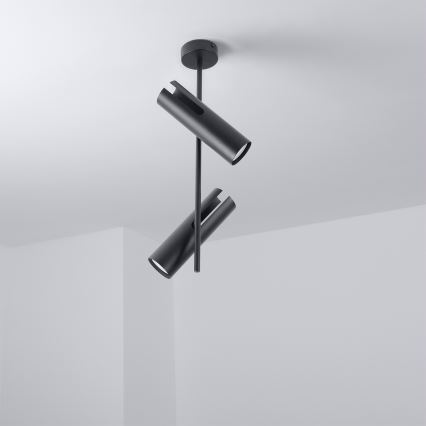 Brilagi - LED RGBW ściemnialny żyrandol na pręcie BRANCH 2xGU10/6,5W/230V 2700-6500K czarny