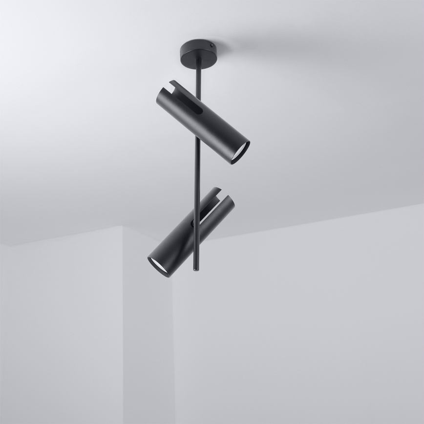 Brilagi - LED RGBW ściemnialny żyrandol na pręcie BRANCH 2xGU10/6,5W/230V 2700-6500K czarny
