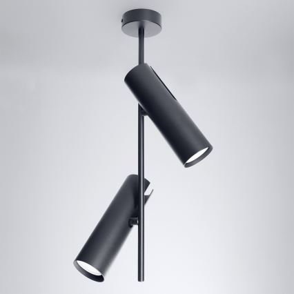 Brilagi - LED RGBW ściemnialny żyrandol na pręcie BRANCH 2xGU10/6,5W/230V 2700-6500K czarny
