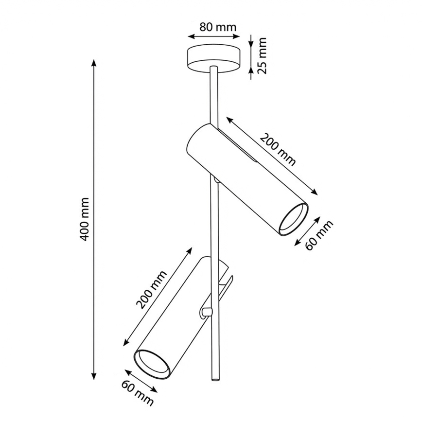 Brilagi - LED RGBW ściemnialny żyrandol na pręcie BRANCH 2xGU10/6,5W/230V 2700-6500K czarny