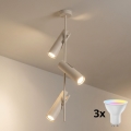 Brilagi - LED RGBW ściemnialny żyrandol na pręcie BRANCH 3xGU10/6,5W/230V 2700-6500K beżowy