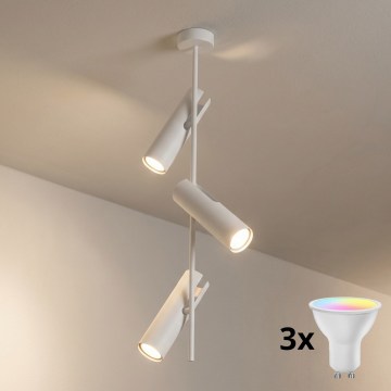 Brilagi - LED RGBW ściemnialny żyrandol na pręcie BRANCH 3xGU10/6,5W/230V 2700-6500K biały