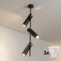 Brilagi - LED RGBW ściemnialny żyrandol na pręcie BRANCH 3xGU10/6,5W/230V 2700-6500K czarny