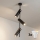Brilagi - LED RGBW ściemnialny żyrandol na pręcie BRANCH 3xGU10/6,5W/230V 2700-6500K czarny