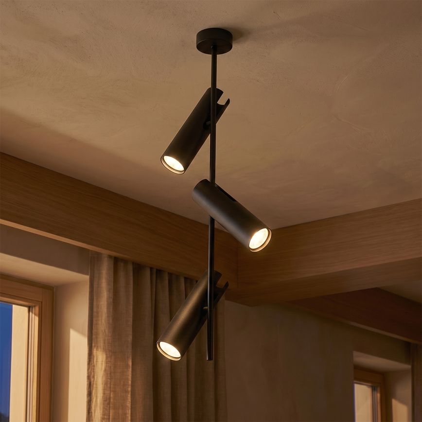Brilagi - LED RGBW ściemnialny żyrandol na pręcie BRANCH 3xGU10/6,5W/230V 2700-6500K czarny