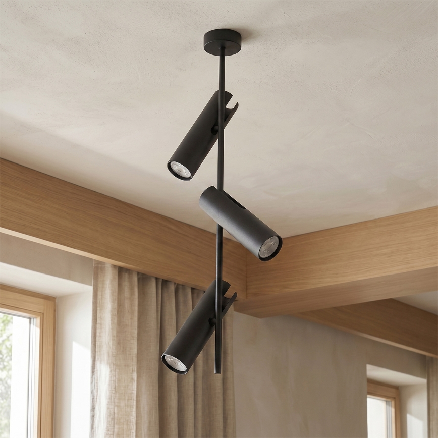 Brilagi - LED RGBW ściemnialny żyrandol na pręcie BRANCH 3xGU10/6,5W/230V 2700-6500K czarny