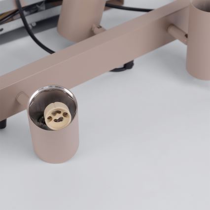 Brilagi - LED RGBW ściemnialna lampa wisząca na linkach SELE 6xGU10/6,5W/230V 2700-6500K beżowa + zdalne sterowanie