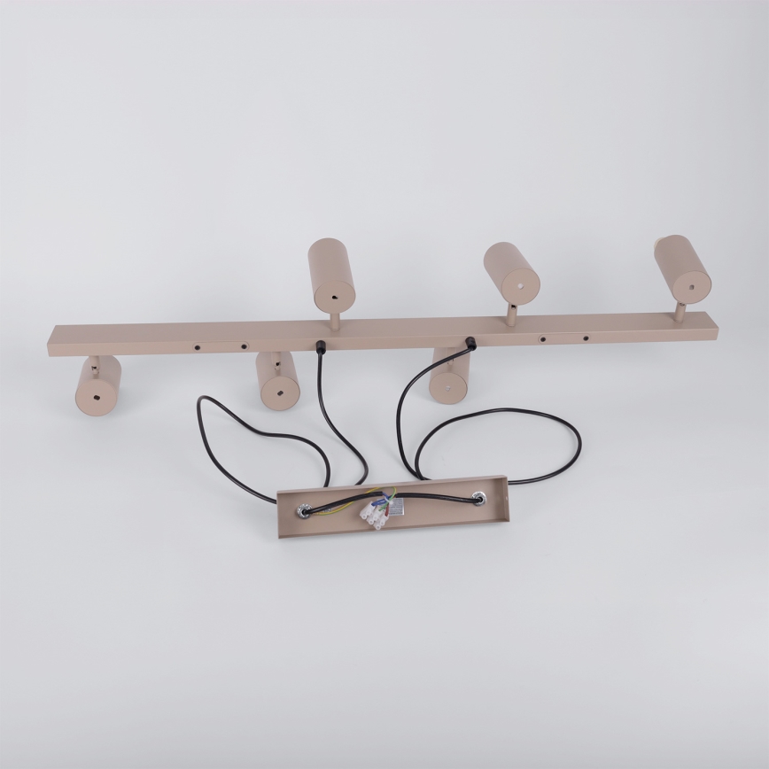 Brilagi - LED RGBW ściemnialna lampa wisząca na linkach SELE 6xGU10/6,5W/230V 2700-6500K beżowa + zdalne sterowanie