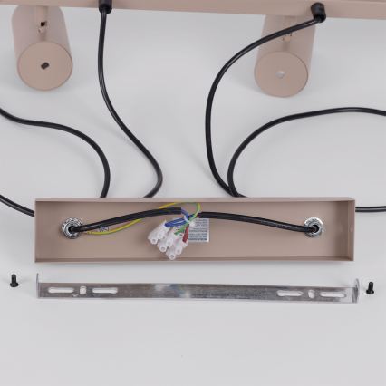 Brilagi - LED RGBW ściemnialna lampa wisząca na linkach SELE 6xGU10/6,5W/230V 2700-6500K beżowa + zdalne sterowanie