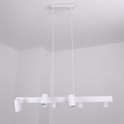 Brilagi - LED RGBW ściemnialny żyrandol na lince SELE 6xGU10/6,5W/230V 2700-6500K biały + pilot zdalnego sterowania