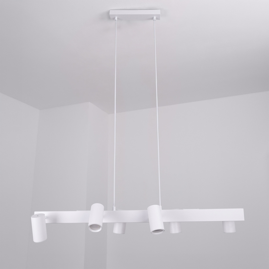 Brilagi - LED RGBW ściemnialny żyrandol na lince SELE 6xGU10/6,5W/230V 2700-6500K biały + pilot zdalnego sterowania