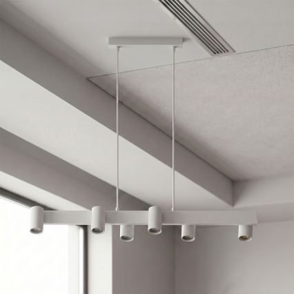 Brilagi - LED RGBW ściemnialny żyrandol na lince SELE 6xGU10/6,5W/230V 2700-6500K biały + pilot zdalnego sterowania