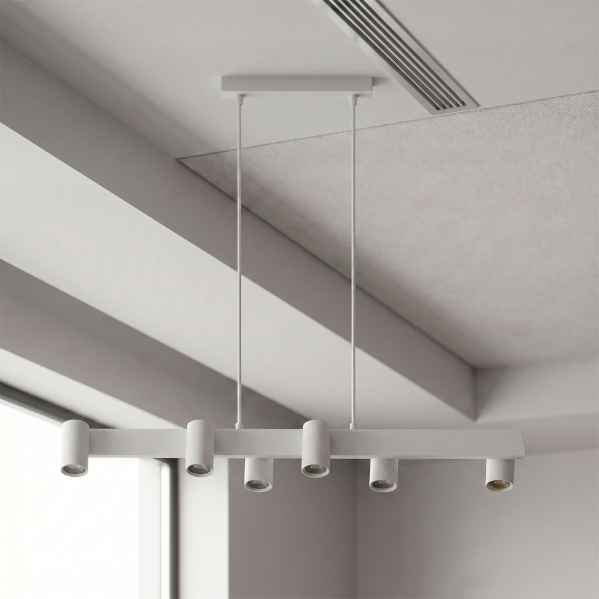 Brilagi - LED RGBW ściemnialny żyrandol na lince SELE 6xGU10/6,5W/230V 2700-6500K biały + pilot zdalnego sterowania