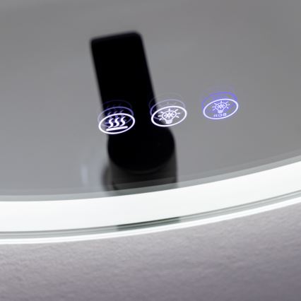 Brilagi - Podgrzewane lustro łazienkowe LED RGBW AVA PRO LED/18W/230V Ø 60 cm IP44 CRI 90 ściemnialne + CCT