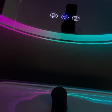 Brilagi - Podgrzewane lustro łazienkowe LED RGBW AVA PRO LED/18W/230V Ø 60 cm IP44 CRI 90 ściemnialne + CCT