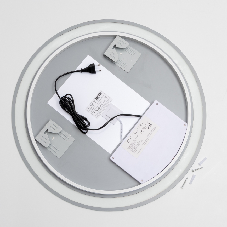 Brilagi - Podgrzewane lustro łazienkowe LED RGBW AVA PRO LED/18W/230V Ø 60 cm IP44 CRI 90 ściemnialne + CCT