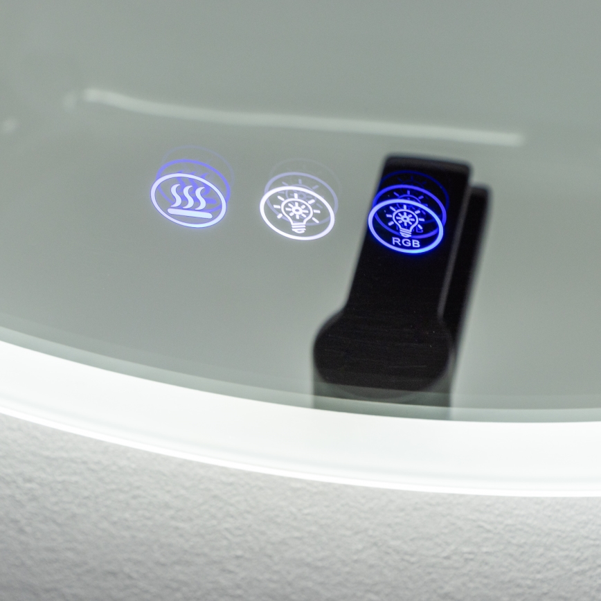 Brilagi - LED RGBW Podgrzewane lustro łazienkowe CLARA PRO LED/18,5W/230V pr. 60 cm IP44 CRI 90 ściemnialne + CCT