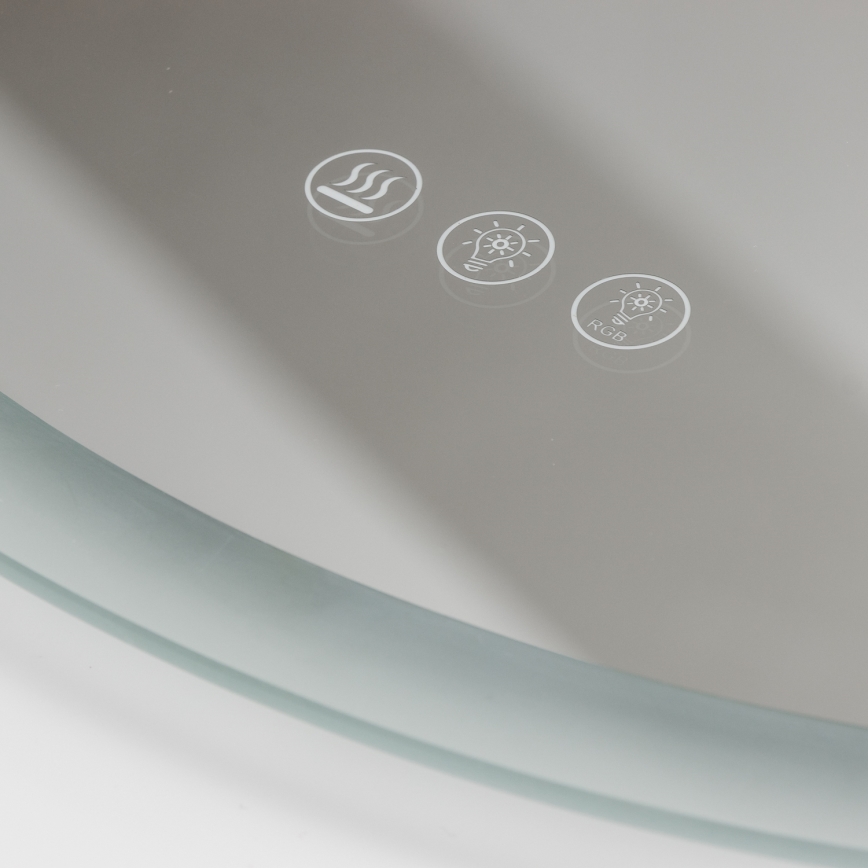 Brilagi - LED RGBW Podgrzewane lustro łazienkowe CLARA PRO LED/18,5W/230V pr. 60 cm IP44 CRI 90 ściemnialne + CCT