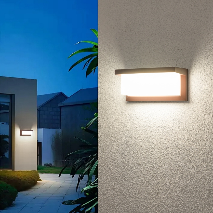 BRILAGI - LED RGBW ściemnialny zewnętrzny kinkiet BRICKY 1xE27/12W/230V 2700-6500K IP54 brązowy