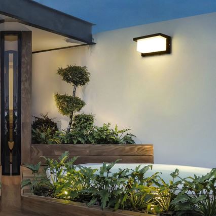 BRILAGI - LED RGBW ściemnialny zewnętrzny kinkiet BRICKY 1xE27/12W/230V 2700-6500K IP54 czarny