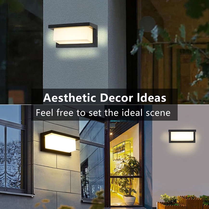BRILAGI - LED RGBW ściemnialny zewnętrzny kinkiet BRICKY 1xE27/12W/230V 2700-6500K IP54 czarny