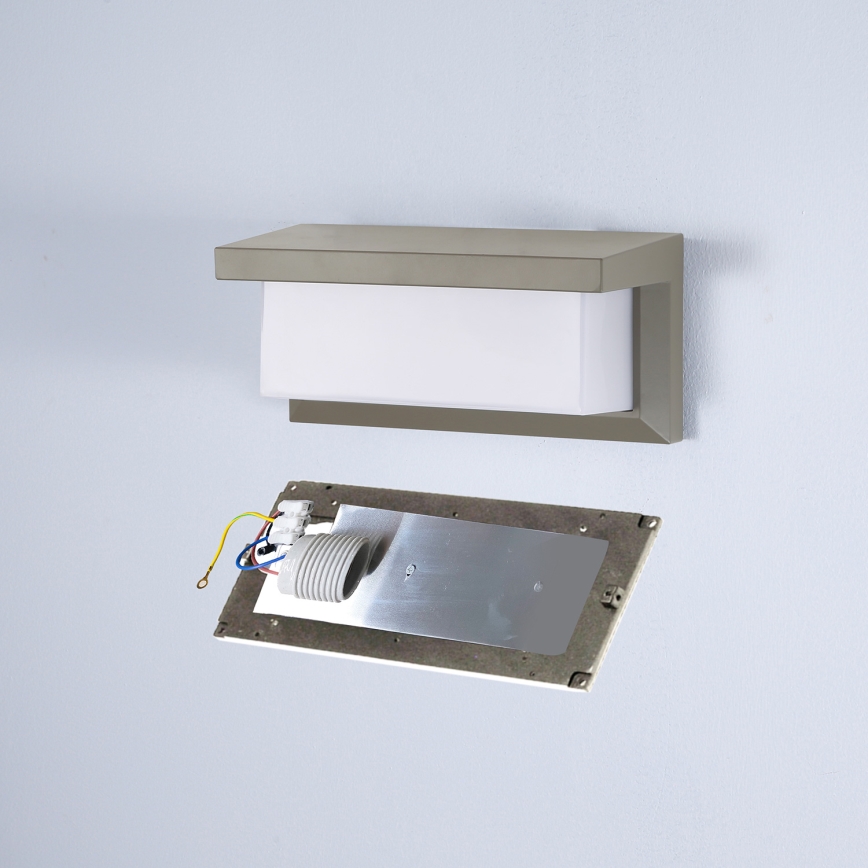 BRILAGI - Oprawa ścienna zewnętrzna LED RGBW ściemnialna BRICKY 1xE27/12W/230V 2700-6500K IP54 szara